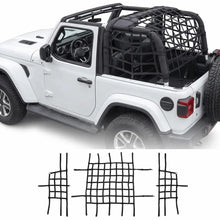 For 2018+ Jeep Wrangler JL 2-Door 3pcs Side Cargo Luggage Mesh Net Kit RT-TCZ