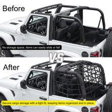 For 2018+ Jeep Wrangler JL 2-Door 3pcs Side Cargo Luggage Mesh Net Kit RT-TCZ