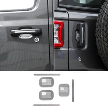For 2018+ Jeep Wrangler JL 2-Door Version Exterior Car Door & Tailgade Handle Inserts Cover Trim RT-TCZ
