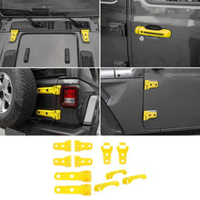 For 2018+ Jeep Wrangler JL 2-Dr 11 x Door Handle/Door & Engine Hood & Spare Tire Bracket Hinge Trim Cover RT-TCZ