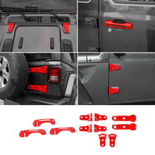 For 2018+ Jeep Wrangler JL 2-Dr 11 x Door Handle/Door & Engine Hood & Spare Tire Bracket Hinge Trim Cover RT-TCZ