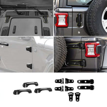 For 2018+ Jeep Wrangler JL 2-Dr 11 x Door Handle/Door & Engine Hood & Spare Tire Bracket Hinge Trim Cover RT-TCZ