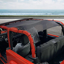 For 2018+ Jeep Wrangler JL 2Door Mesh Shade Top Cover Provides UV Insulation Net Short Size RT-TCZ