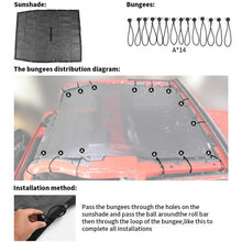 For 2018+ Jeep Wrangler JL 2Door Mesh Shade Top Cover Provides UV Insulation Net Short Size RT-TCZ