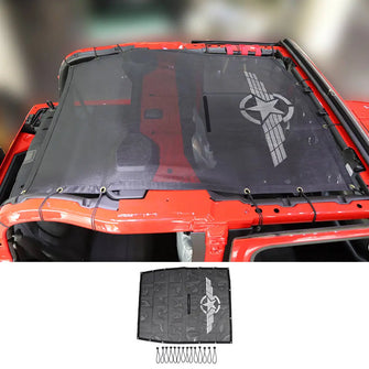 For 2018+ Jeep Wrangler JL 2Door Mesh Shade Top Cover Provides UV Insulation Net Short Size RT-TCZ