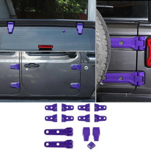 For 2018+ Jeep Wrangler JL 4-Door 23 x Spare Tire Bracket Door/Tailgate Hinge/Rear Windshield Wiper Nozzle Trim RT-TCZ
