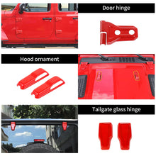 For 2018+ Jeep Wrangler JL 4-Door Version Exterior Car Door Hinge Handle Shell Cover Trim Kit (22 pcs) RT-TCZ