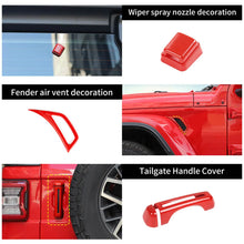 For 2018+ Jeep Wrangler JL 4-Door Version Exterior Car Door Hinge Handle Shell Cover Trim Kit (22 pcs) RT-TCZ