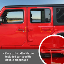 For 2018+ Jeep Wrangler JL 4-Door Version Exterior Car Door Hinge Handle Shell Cover Trim Kit (22 pcs) RT-TCZ