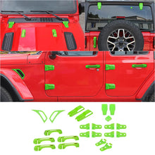 For 2018+ Jeep Wrangler JL 4-Door Version Exterior Car Door Hinge Handle Shell Cover Trim Kit (22 pcs) RT-TCZ