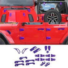 For 2018+ Jeep Wrangler JL 4-Door Version Exterior Car Door Hinge Handle Shell Cover Trim Kit (22 pcs) RT-TCZ