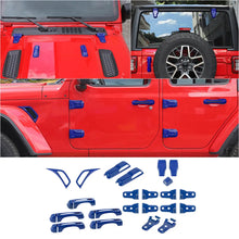 For 2018+ Jeep Wrangler JL 4-Door Version Exterior Car Door Hinge Handle Shell Cover Trim Kit (22 pcs) RT-TCZ
