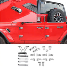 For 2018+ Jeep Wrangler JL 4-Door Version Exterior Car Door Hinge Handle Shell Cover Trim Kit (22 pcs) RT-TCZ
