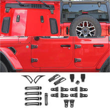 For 2018+ Jeep Wrangler JL 4-Door Version Exterior Car Door Hinge Handle Shell Cover Trim Kit (22 pcs) RT-TCZ