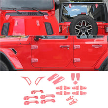 For 2018+ Jeep Wrangler JL 4-Door Version Exterior Car Door Hinge Handle Shell Cover Trim Kit (22 pcs) RT-TCZ