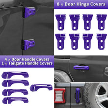 For 2018+ Jeep Wrangler JL 4-Door – 26PCS Exterior Hood, Door, Tailgate Hinge & Handle Trim Cover Kit RT-TCZ