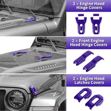 For 2018+ Jeep Wrangler JL 4-Door – 26PCS Exterior Hood, Door, Tailgate Hinge & Handle Trim Cover Kit RT-TCZ