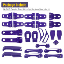 For 2018+ Jeep Wrangler JL 4-Door – 26PCS Exterior Hood, Door, Tailgate Hinge & Handle Trim Cover Kit RT-TCZ