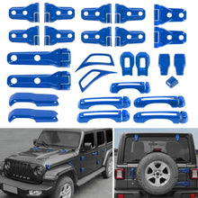 For 2018+ Jeep Wrangler JL 4-Door – 26PCS Exterior Hood, Door, Tailgate Hinge & Handle Trim Cover Kit RT-TCZ