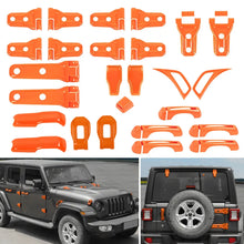 For 2018+ Jeep Wrangler JL 4-Door – 26PCS Exterior Hood, Door, Tailgate Hinge & Handle Trim Cover Kit RT-TCZ
