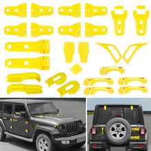 For 2018+ Jeep Wrangler JL 4-Door – 26PCS Exterior Hood, Door, Tailgate Hinge & Handle Trim Cover Kit RT-TCZ