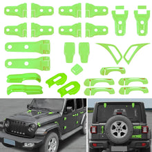 For 2018+ Jeep Wrangler JL 4-Door – 26PCS Exterior Hood, Door, Tailgate Hinge & Handle Trim Cover Kit RT-TCZ