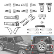 For 2018+ Jeep Wrangler JL 4-Door – 26PCS Exterior Hood, Door, Tailgate Hinge & Handle Trim Cover Kit RT-TCZ