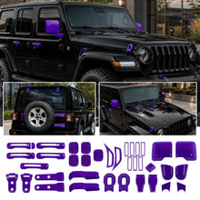 For 2018+ Jeep Wrangler JL 4-Door – 31PCS Exterior Full Set Trim Kit - Hood, Door, Tailgate Hinge & Handle Mirrior Cover RT-TCZ