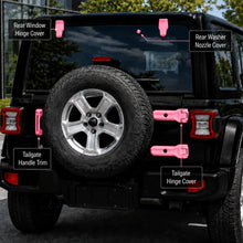 For 2018+ Jeep Wrangler JL 4-Door – 31PCS Exterior Full Set Trim Kit - Hood, Door, Tailgate Hinge & Handle Mirrior Cover RT-TCZ