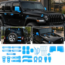 For 2018+ Jeep Wrangler JL 4-Door – 31PCS Exterior Full Set Trim Kit - Hood, Door, Tailgate Hinge & Handle Mirrior Cover RT-TCZ