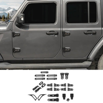 For 2018+ Jeep Wrangler JL 4Door 26 x Exterior Hood/ Door/ Tailgate Hinge & Handle Trim Cover Kit RT-TCZ