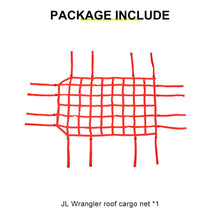 For 2018+ Jeep Wrangler JL Car Roof Hammock Cargo Net Weaving Mesh Luggage Net Accessories RT-TCZ