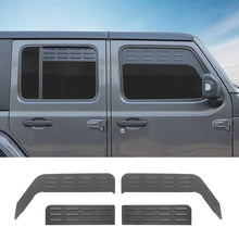 For 2018+ Jeep Wrangler JL Front Rear Window Louver Vent Rear Window Blinds Kit (4 pcs) RT-TCZ