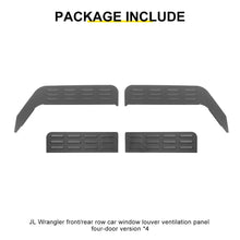 For 2018+ Jeep Wrangler JL Front Rear Window Louver Vent Rear Window Blinds Kit (4 pcs) RT-TCZ