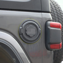 For 2018+ Jeep Wrangler JL Fuel Tank Gas Cap Cover Trim Black American Flag RT-TCZ