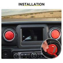 For 2018+ Jeep Wrangler JL / Gladiator JT 4 x Dashboard Air Conditioning Vent Trim Cover Aluminium Alloy RT-TCZ