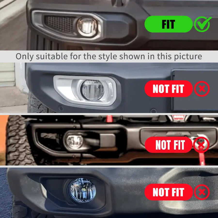 RT-TCZ Front Fog Lamp Light Cover Trim & Front Bumper Fog Light