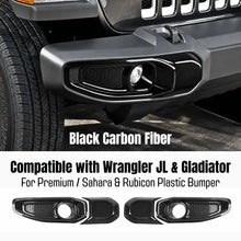 For 2018+ Jeep Wrangler JL/Gladiator JT Front Fog Light & Front Bumper Fog Light Trim Bezels RT-TCZ