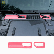 For 2018+ Jeep Wrangler JL Gladiator JT Front Windshield Wiper Base Trim Cover - Hood Accent RT-TCZ