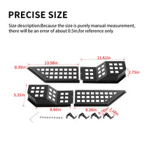 For 2018+ Jeep Wrangler JL/Gladiator JT Metal Front Door Net Mount Pockets Storage Box Organizer Black RT-TCZ