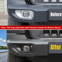 For 2018+ Jeep Wrangler JL/Gladiator JT Sport Front Fog Lamp Light Trim Bezels Carbon Fiber RT-TCZ