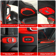 For 2018+ Jeep Wrangler JL Interior Car Door & A-pillar Horn Trim Cover Kit (21 pcs) RT-TCZ