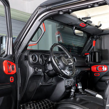 For 2018+ Jeep Wrangler JL Interior Car Door & A-pillar Horn Trim Cover Kit (21 pcs) RT-TCZ