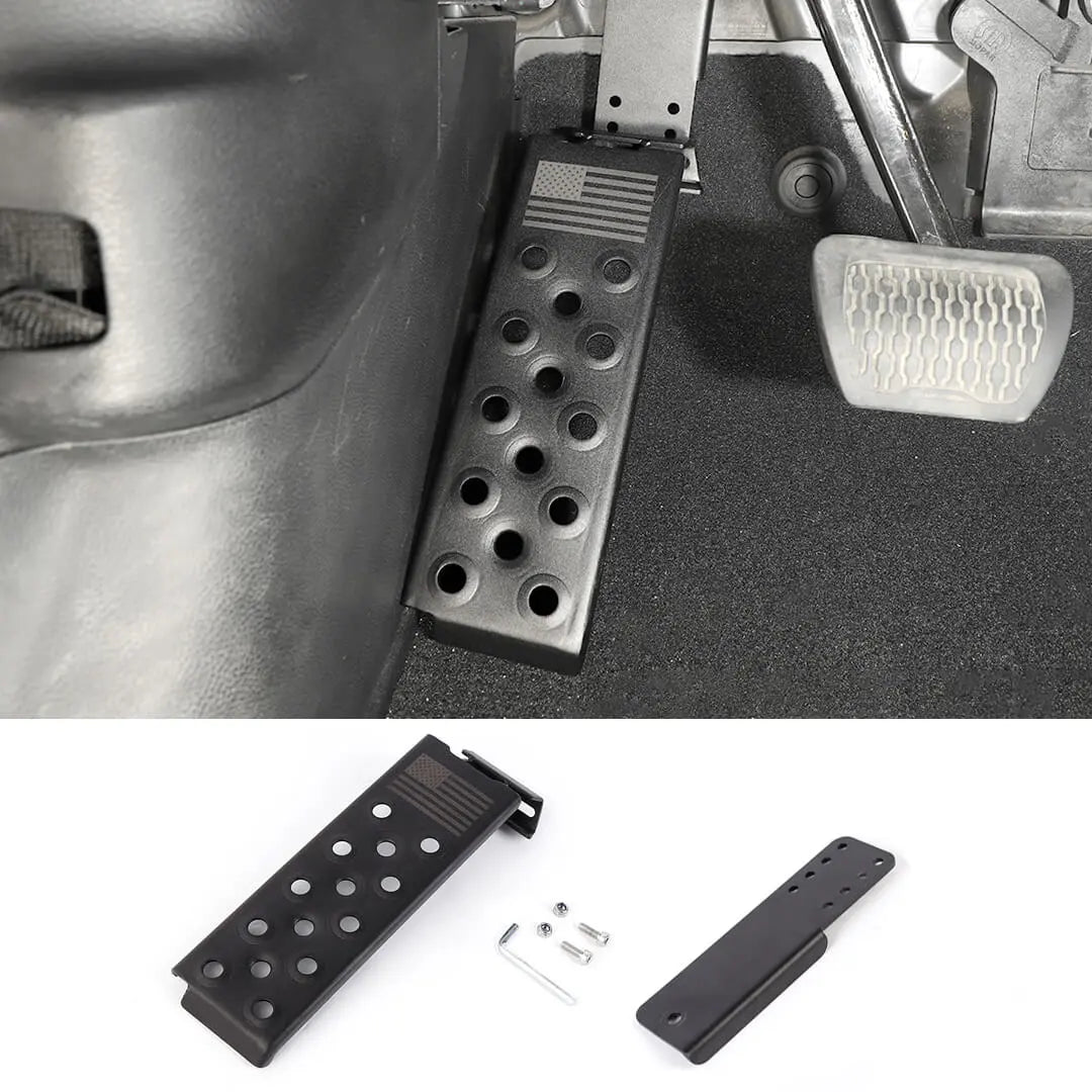 jeep tj dead pedal For 2018+ Jeep Wrangler JL & Gladiator JT Dead Pedal Left Foot Rest Panel Black