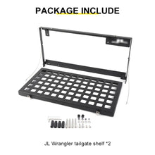 For 2018+ Jeep Wrangler JL Interior Rear Tailgate Table Cargo Shelf Storage Rack Accessories RT-TCZ