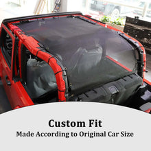 For 2018+ Jeep Wrangler JL JLU 2 Door Bikini Mesh Shade Top Cover UV Protection Full Length Long & Short Size RT-TCZ