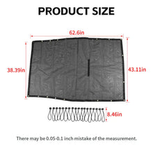 For 2018+ Jeep Wrangler JL JLU 2 Door Mesh Shade Top Cover UV Protection Polyester Durable Sun Shade Long Size RT-TCZ