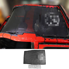 For 2018+ Jeep Wrangler JL JLU 2 Door Mesh Shade Top Cover UV Protection Polyester Durable Sun Shade Long Size RT-TCZ