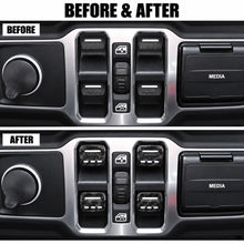 For 2018+ Jeep Wrangler JL JLU Gladiator JT 4PCS Window Switch Button Cover Trim RT-TCZ