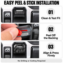 For 2018+ Jeep Wrangler JL JLU Gladiator JT 4PCS Window Switch Button Cover Trim RT-TCZ